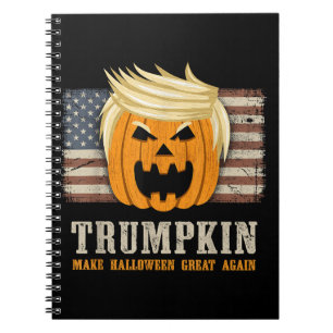 Halloween Trumpkin Vintage US Flag Lustig Notizblock