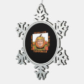 Halloween - Trumpkin-Wahlklassiker Schneeflocken Zinn-Ornament (Rechts)
