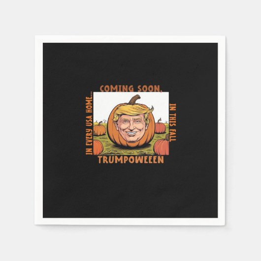 Halloween - Trumpkin-Wahlklassiker Serviette (Vorderseite)