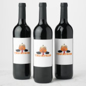 Halloween Trumpkin Weinetikett (Flaschen)