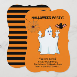 Halloween Trumpy-Geist, Spinne und Fledermaus-Einl Einladung
