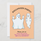 Halloween Trumpy & Munchy Geister Einladung (Vorderseite)