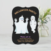 Halloween Trumpy & Munchy Geister Einladung (Stehend Vorderseite)