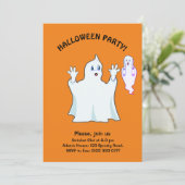 Halloween Trumpy & Munchy Geister Einladung (Stehend Vorderseite)