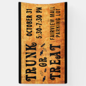 Halloween TRUNK ODER LECKEREI Black Orange Banner (Vertikal)
