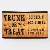 Halloween TRUNK ODER LECKEREI Black Orange Banner (Horizontal)