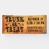 Halloween TRUNK ODER LECKEREI Black Orange Banner (Horizontal)