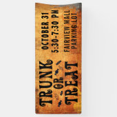 Halloween TRUNK ODER LECKEREI Black Orange Banner (Vertikal)
