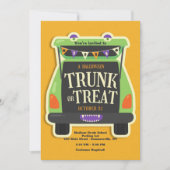 Halloween Trunk oder Leckerei Einladung (Vorderseite)
