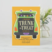 Halloween Trunk oder Leckerei Einladung (Stehend Vorderseite)