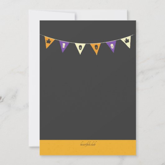 Halloween Trunk oder Leckerei Einladung (Rückseite)