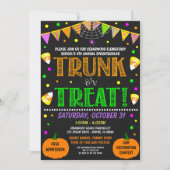 Halloween Trunk oder Leckerei Einladung (Vorderseite)