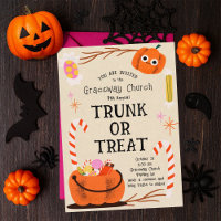Halloween Trunk oder Leckerei Party Einladung
