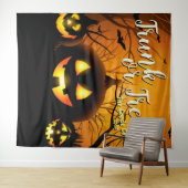 Halloween Trunk oder Leckerei Pumpkins Party Hinte Wandteppich (Beispiel (Horizontal))