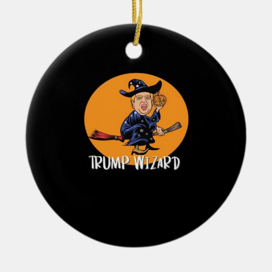 Halloween Ttrump Wizard Funny Classic Keramik Ornament (Vorne)