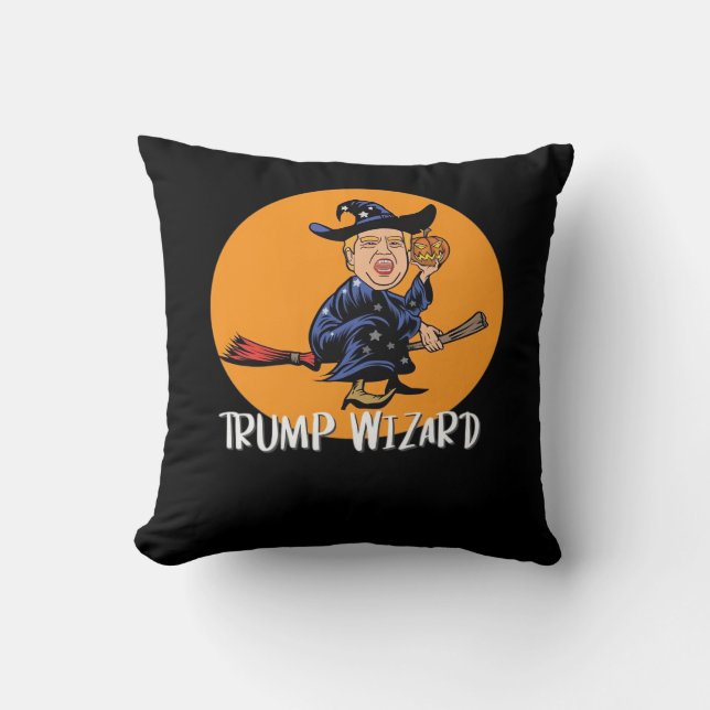 Halloween Ttrump Wizard Funny Classic Kissen (Vorderseite)
