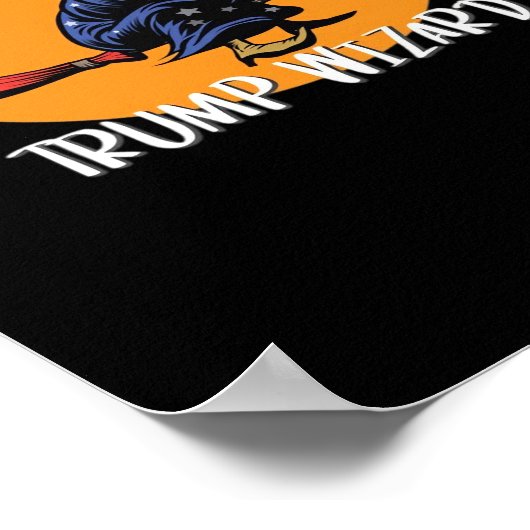 Halloween Ttrump Wizard Funny Classic Poster (Ecke)