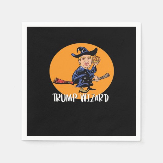 Halloween Ttrump Wizard Funny Classic Serviette (Vorderseite)