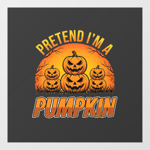 Halloween Tu So Als Ob Ich Ein Kürbis-Jack OLanter Fensteraufkleber
