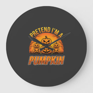 Halloween Tu So Als Wäre Ich Ein Kürbis Jack OLant Große Wanduhr