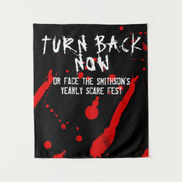 Halloween Turn Back Now Blood Spatter Tropfen Wandteppich