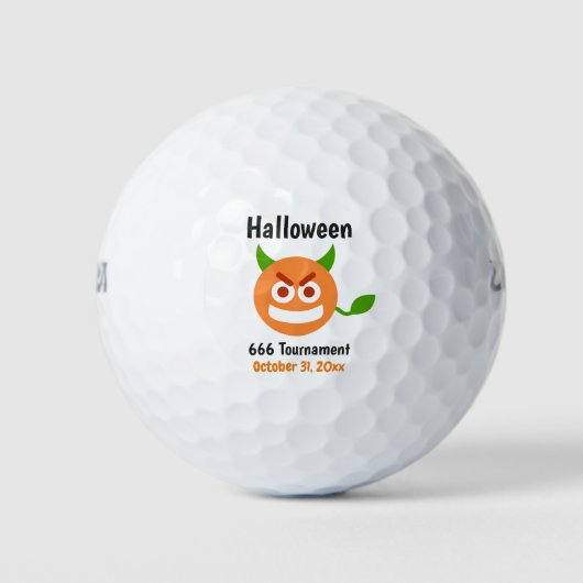 Halloween Turnier Niedlich Devil Golfball (Vorderseite)