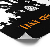 Halloween-Türschild Spuk Buttertasche Poster (Ecke)