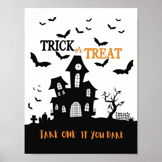 Halloween-Türschild Spuk Buttertasche Poster (Vorne)