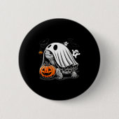 Halloween Turtle Ghost Pumpkin Costume Terran Tort Button (Vorderseite)