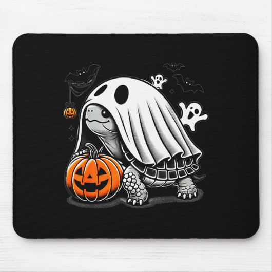 Halloween Turtle Ghost Pumpkin Costume Terran Tort Mousepad (Vorne)