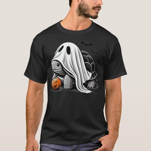 Halloween Turtle Ghost Pumpkin Costume Terrapin To T-Shirt (Vorderseite)