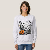 Halloween Turtle Ghost Pumpkin Terrapin Tortoise Sweatshirt (Vorne ganz)