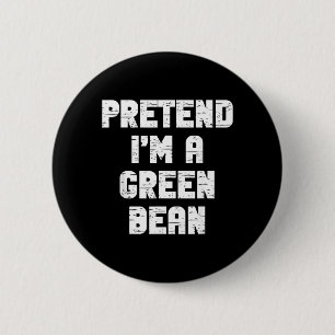 Halloween Tüte Ein grüner Bohnen-Kostüm Faule Kind Button