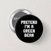 Halloween Tüte Ein grüner Bohnen-Kostüm Faule Kind Button (Vorne & Hinten)