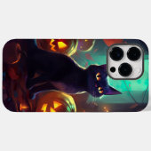 Halloween Tuxedo Katze mit Pumpkins Beängstigend Case-Mate iPhone Hülle (Rückseite (Horizontal))