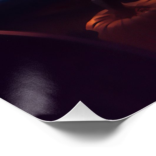 Halloween Tuxedo Katze mit Pumpkins Beängstigend Poster (Ecke)