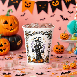 Halloween Twins Kinderdusche Schwangere Hexe Pappbecher