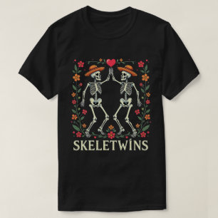 Halloween Twins Skeletwins tanzende Skelette T-Shirt