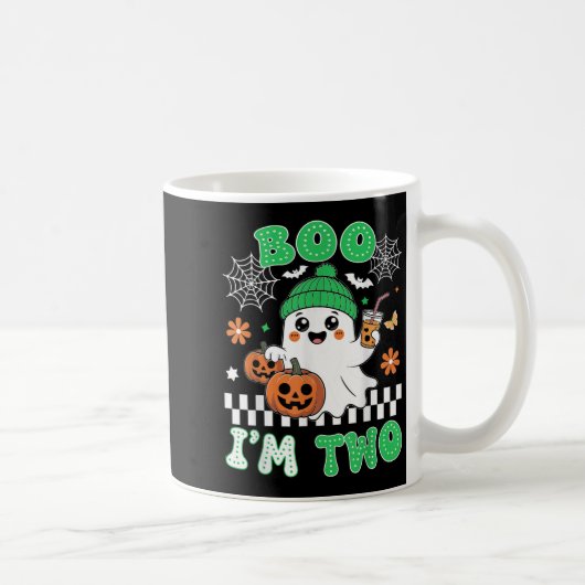 Halloween Two Birthday Boo Im Two Groovy Birthday  Kaffeetasse (Rechts)