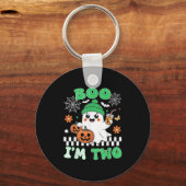 Halloween Two Birthday Boo Im Two Groovy Birthday  Schlüsselanhänger (Vorderseite)