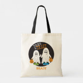 Halloween Two Boy Ghosts Besties Candy Bag Custom Tragetasche (Rückseite)