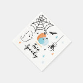 Halloween Two Spooky 2. Geburtstag Blue Pumpkins Serviette (Ecke)