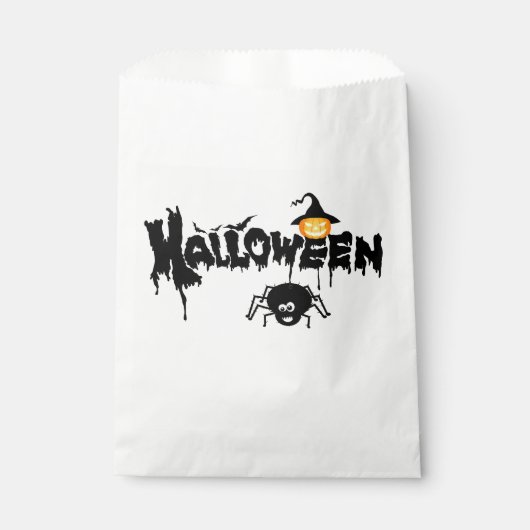 Halloween Typografie Geschenktütchen (Vorderseite)