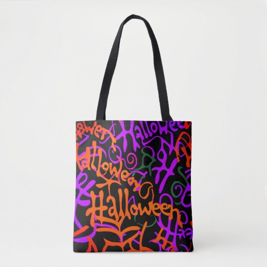 Halloween Typografie Tasche (Vorderseite)