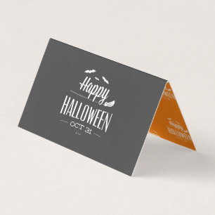 Halloween-Typografie Visitenkarten