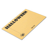 Halloween Typografy Spiders Orange/Schwarz Notizblock (angewinkelt)
