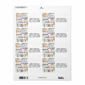 Halloween Typography Fun Party Favor Sticker Label (Vorne)