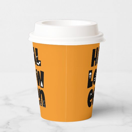 Halloween Typography Pappbecher (Rechts)