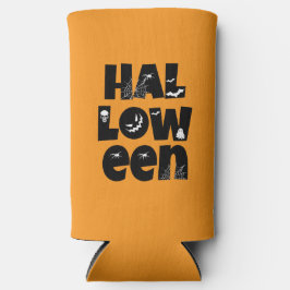 Halloween Typography Selters Dosenkühler