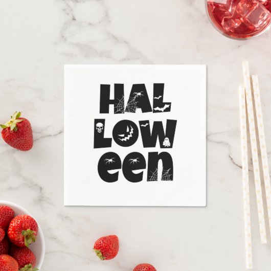 Halloween Typography Serviette (Beispiel)